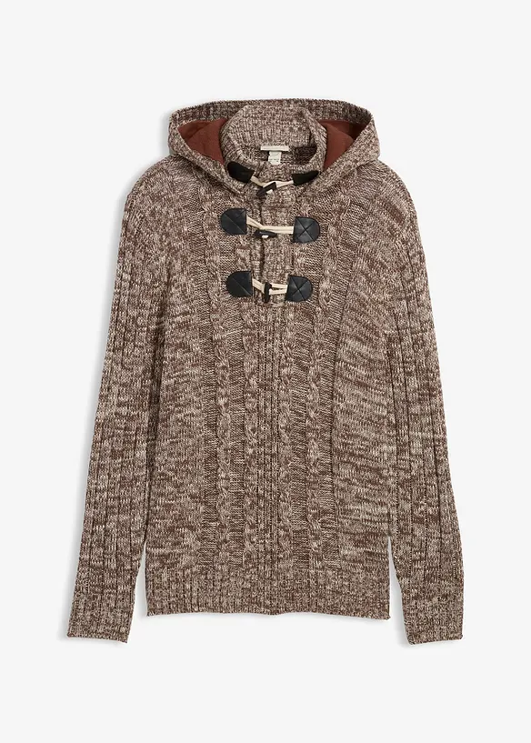 Grof gebreide hoodie met katoen, bonprix