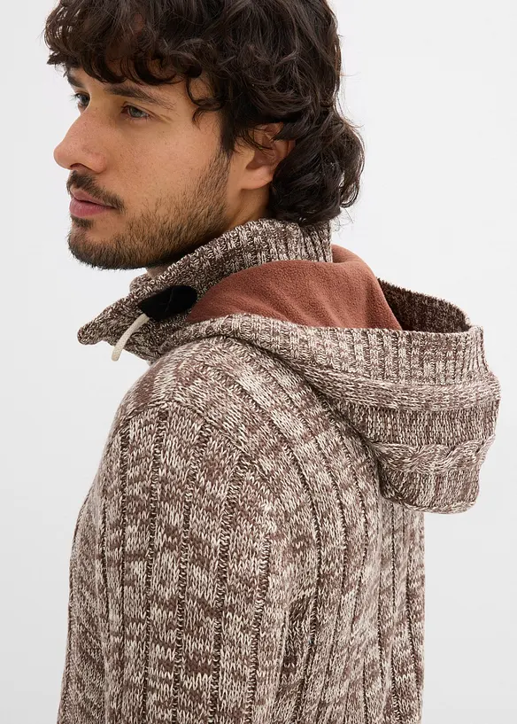 Grof gebreide hoodie met katoen, bonprix
