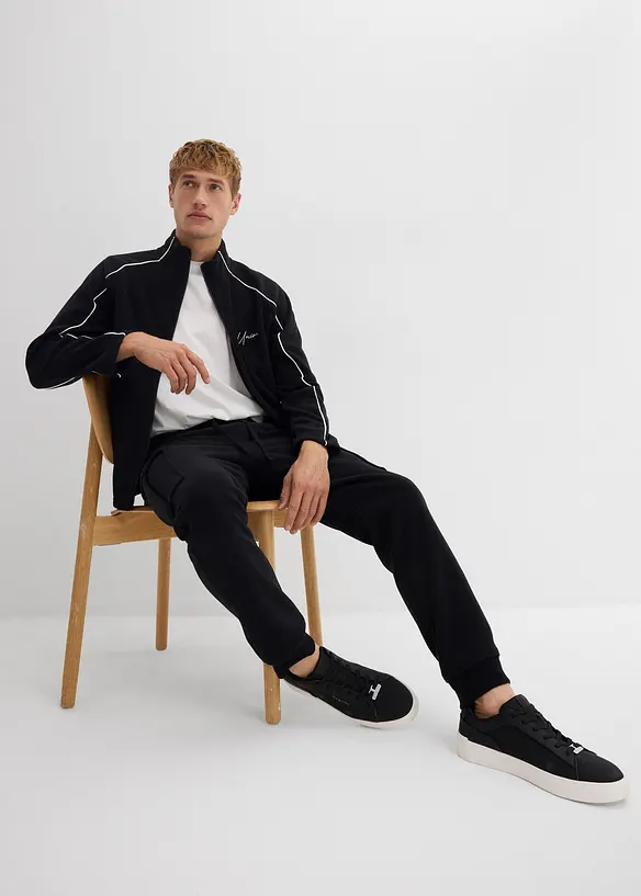 warme cargo broek van fleece, regular fit, bonprix