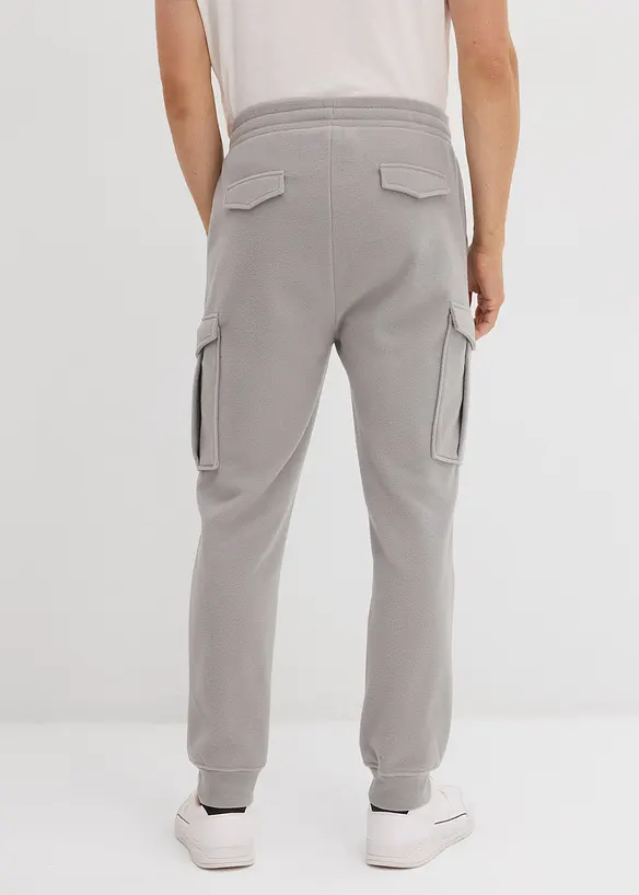 Cargo broek van fleece, regular fit, bonprix
