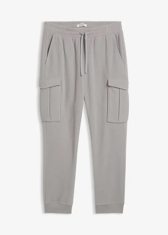 Cargo broek van fleece, regular fit, bonprix