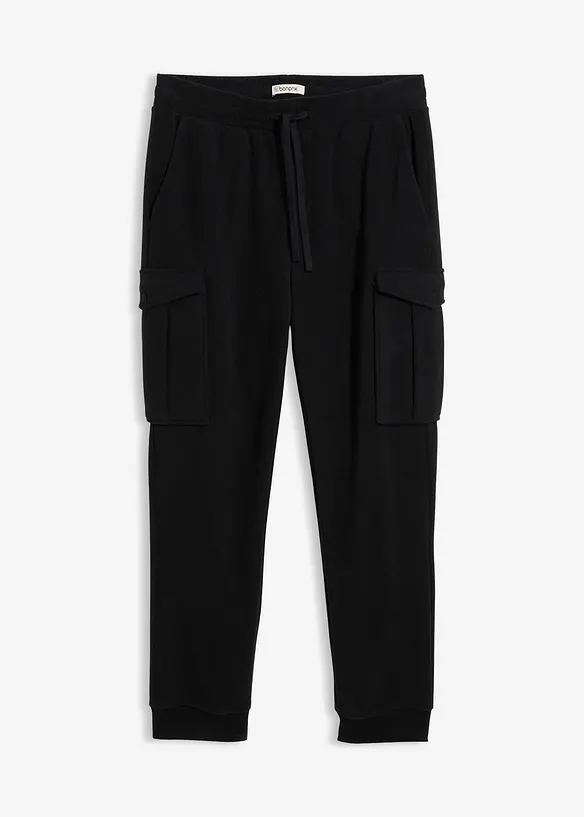 warme cargo broek van fleece, regular fit, bonprix