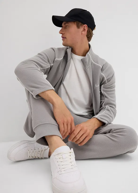 Cargo broek van fleece, regular fit, bonprix