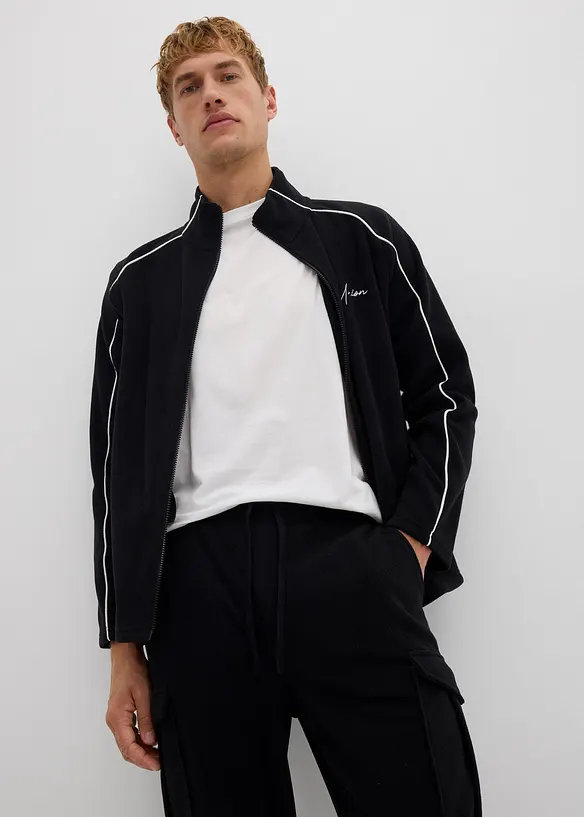 warme cargo broek van fleece, regular fit, bonprix
