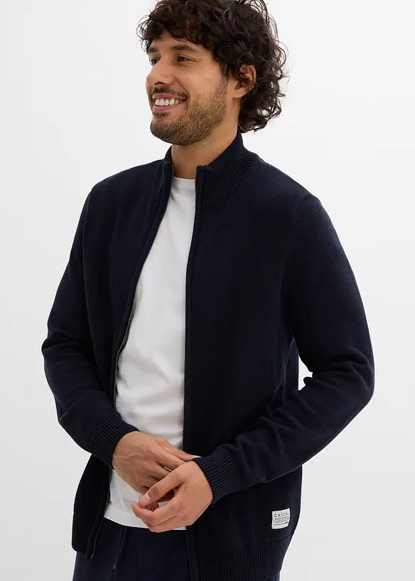Vest met opstaande kraag en gerecycled katoen, bonprix