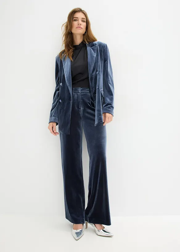 Broek van zacht fluweel, bonprix