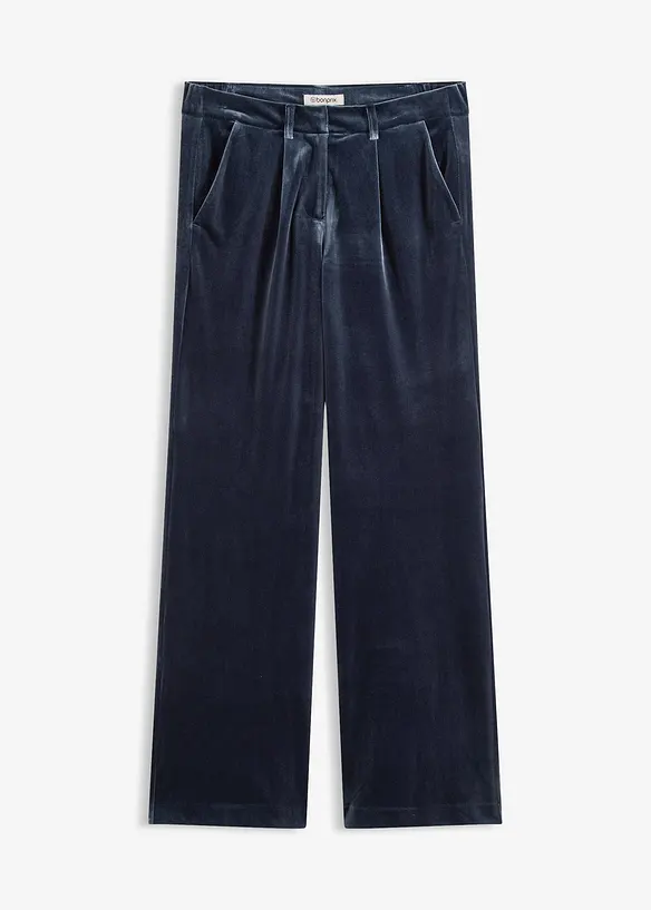 Broek van zacht fluweel, bonprix