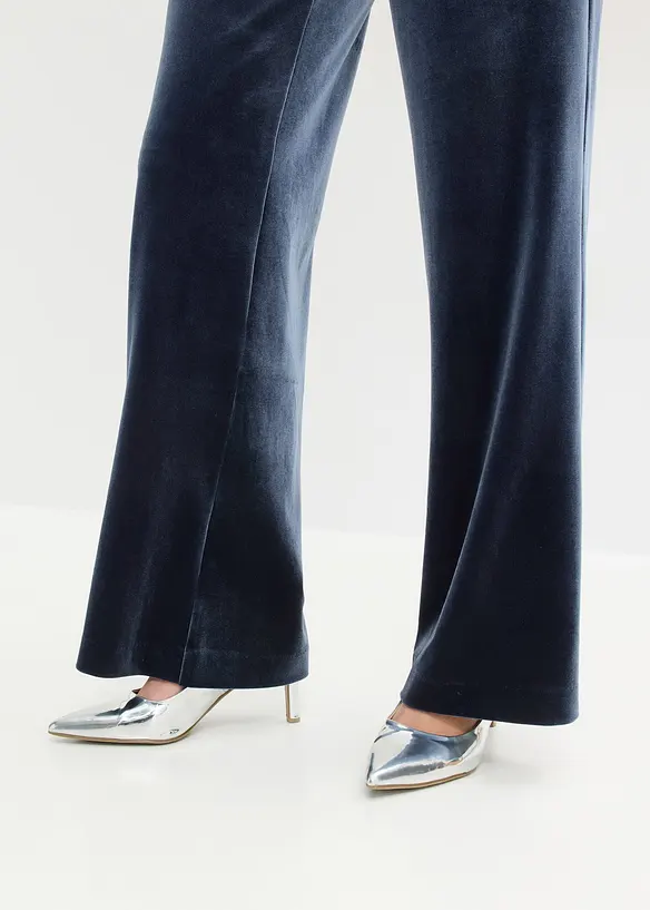Broek van zacht fluweel, bonprix