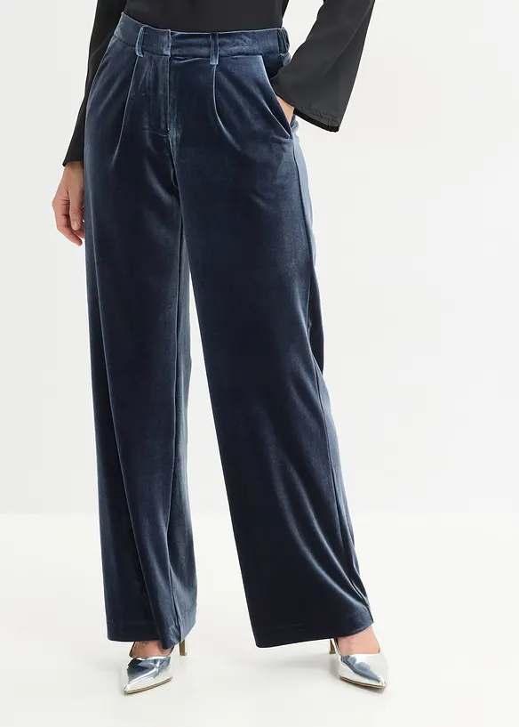 Broek van zacht fluweel, bonprix