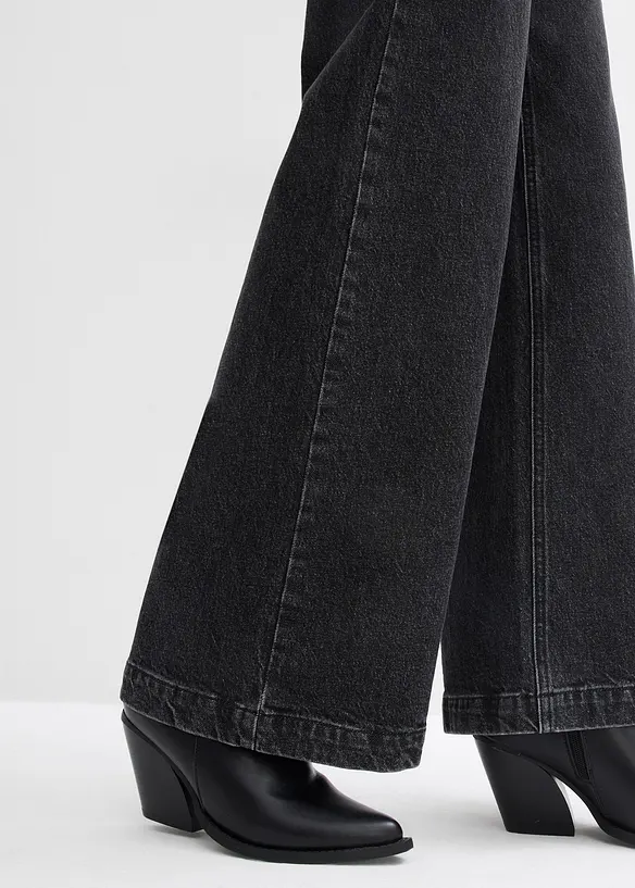 Wide leg jeans, mid waist, full length, bonprix