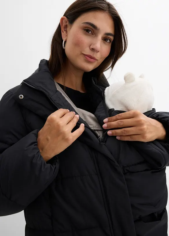 Warme 2-in-1 zwangerschapsjas met draaginzet, bonprix