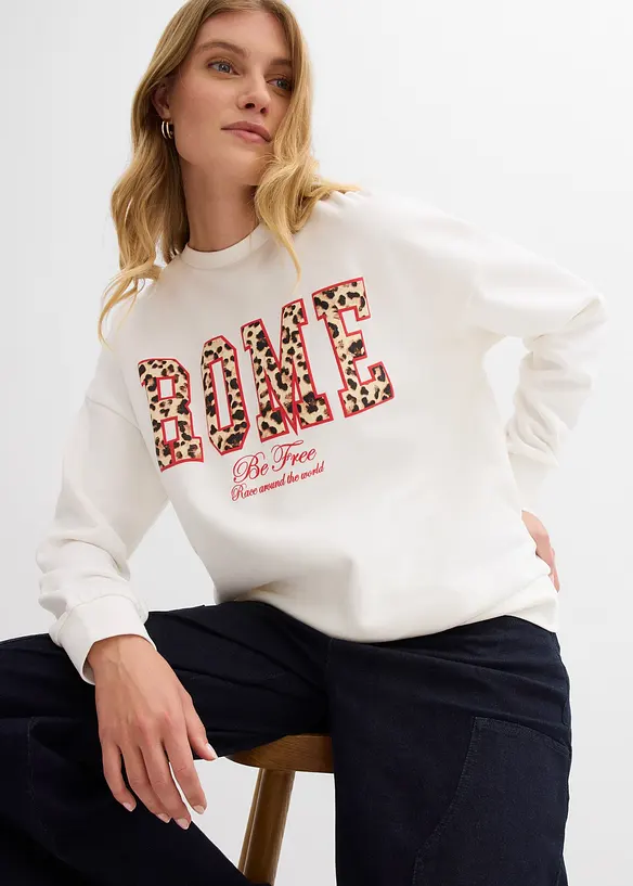 Oversized sweater van biologisch katoen, bonprix