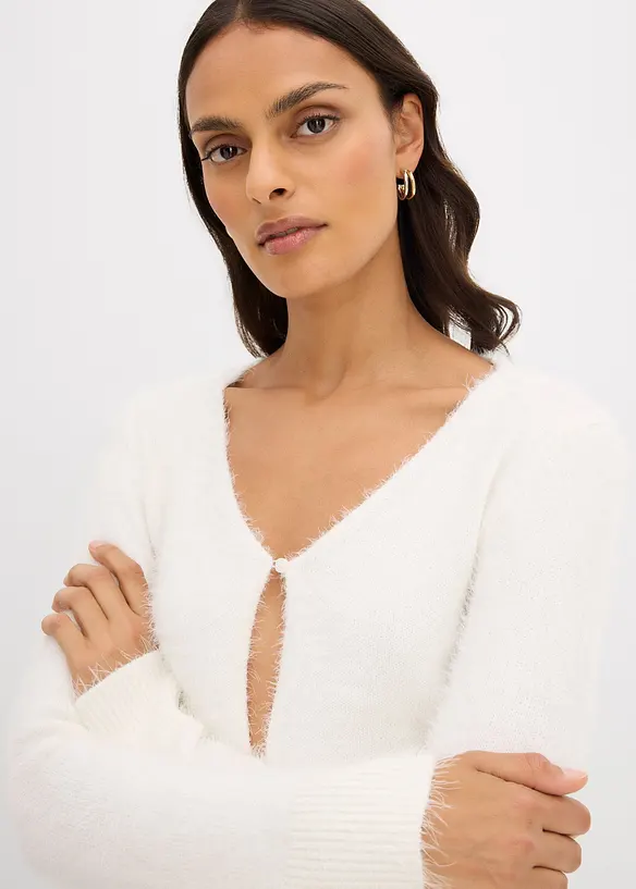 Fijngebreid vest van verengaren, bonprix