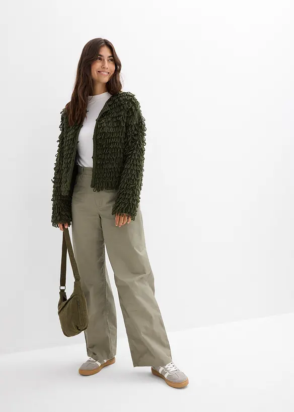 Vest in curly imitatiebont, bonprix