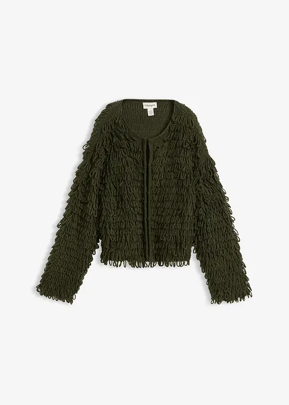 Vest in curly imitatiebont, bonprix