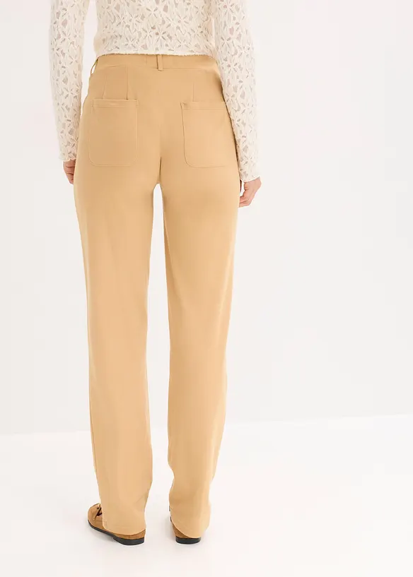 Jersey broek met paspels, bonprix