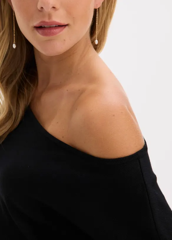 One-shoulder gebreide jurk, bonprix