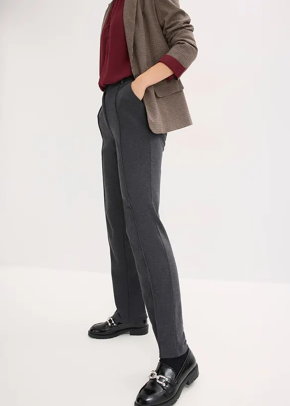 Jersey broek met paspels, bonprix