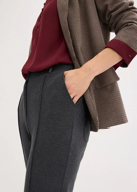 Jersey broek met paspels, bonprix