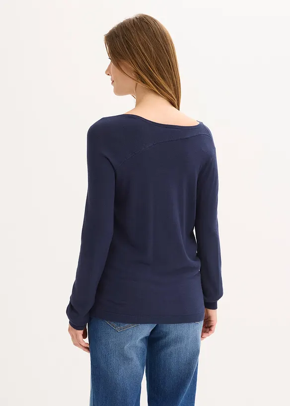 Trui van soepelvallende viscose, bonprix