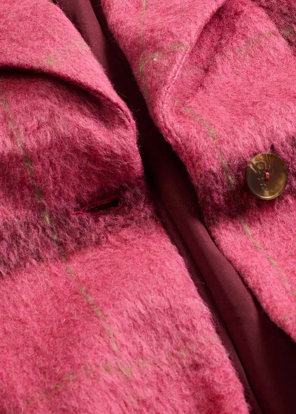 Lange jas in wollen look, bonprix
