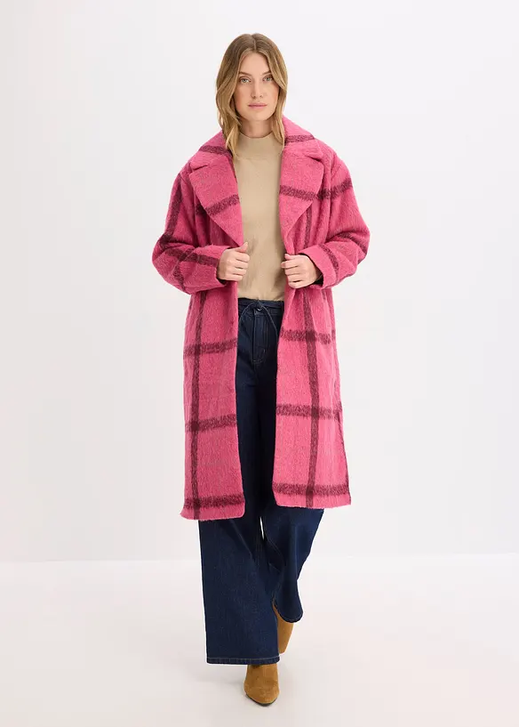 Lange jas in wollen look, bonprix