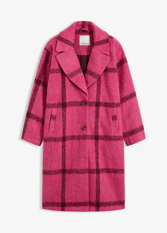 Lange jas in wollen look, bonprix