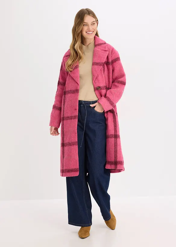 Lange jas in wollen look, bonprix