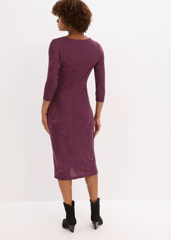 Midi jurk in jacquard, bonprix