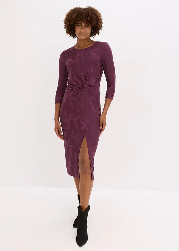 Midi jurk in jacquard, bonprix