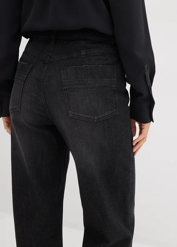 Straight jeans high waist met turn up, bonprix