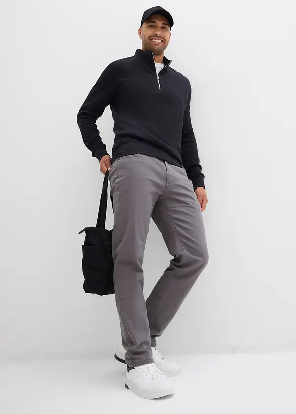 Regular fit stretch thermobroek met een zachte flanellen voering, straight, bonprix