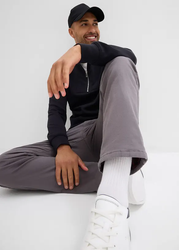 Regular fit stretch thermobroek met een zachte flanellen voering, straight, bonprix