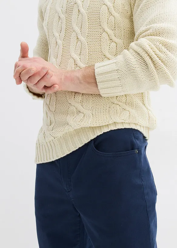 Regular fit stretch thermobroek met een zachte flanellen voering, straight, bonprix