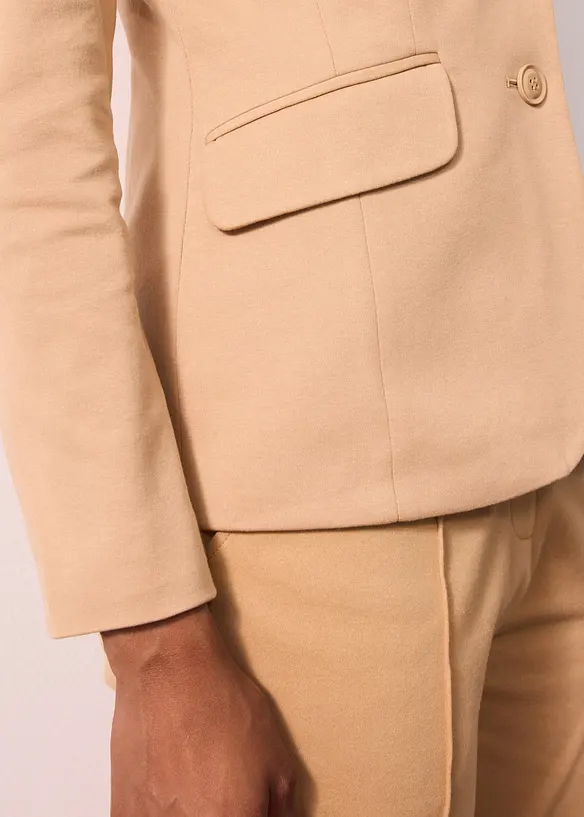 Getailleerde blazer van katoen-jersey, bonprix