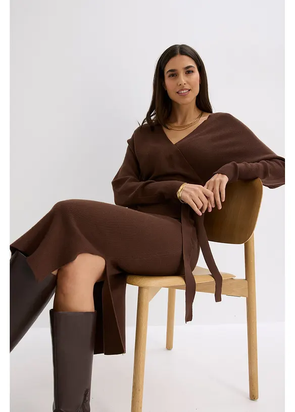 Gebreide jurk van soepele viscose, bonprix