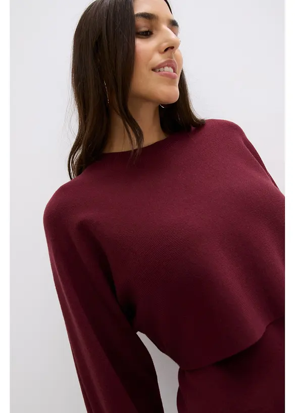 Gebreide jurk en shirt (2-dlg. set), bonprix