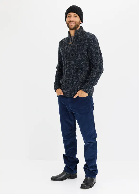 Relexed fit corduroy thermobroek, straight, bonprix
