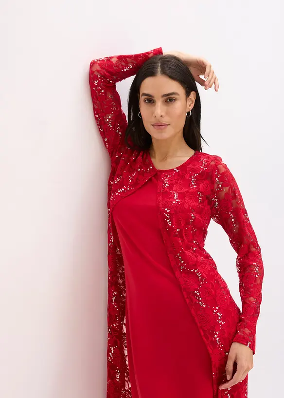 Jurk met kant (2-dlg. set), bonprix