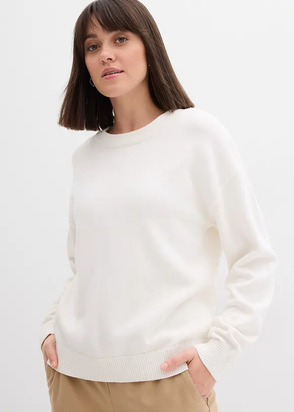 Oversized trui van puur katoen, bonprix