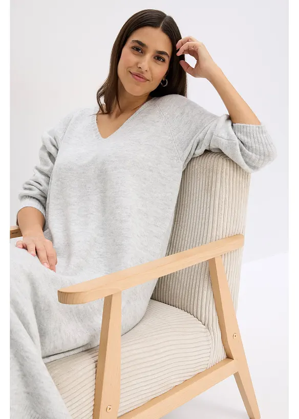 Gebreide oversized midi jurk, bonprix