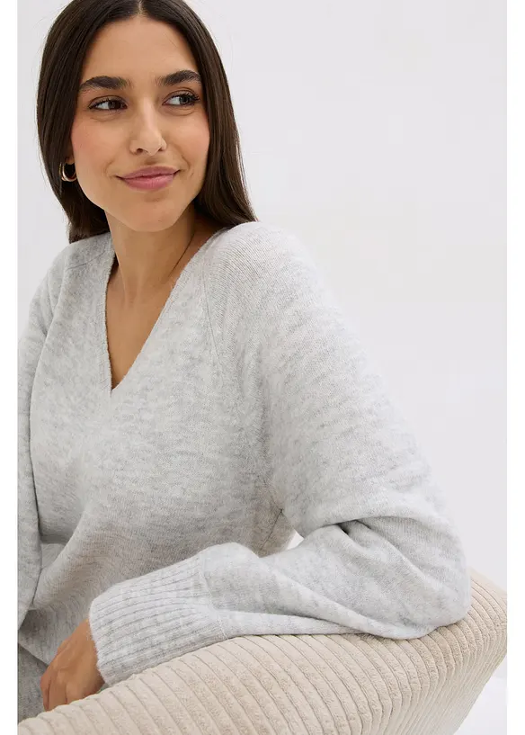 Gebreide oversized midi jurk, bonprix