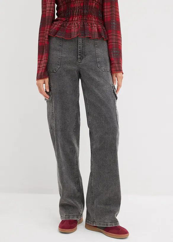 Cargo broek, high waist, bonprix