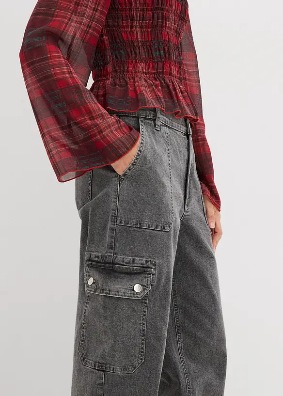 Cargo broek, high waist, bonprix