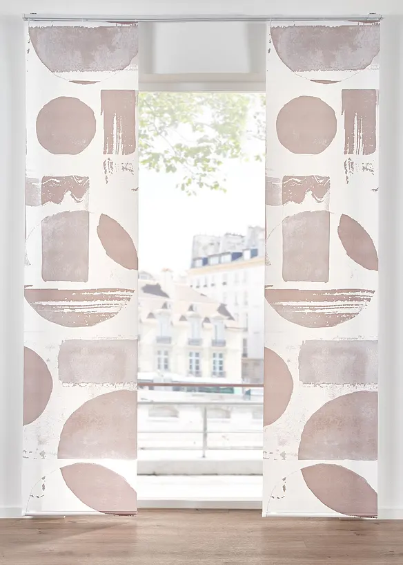 Ondoorzichtig paneelgordijn met print (1 stuk), bonprix