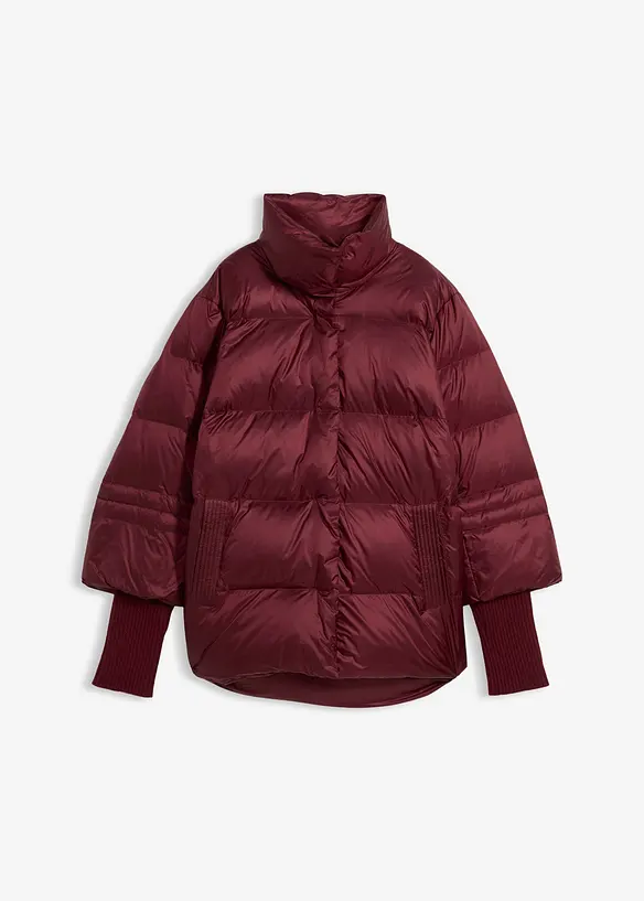 Donsjas met gerecyclede dons en gebreide mouwen, bonprix