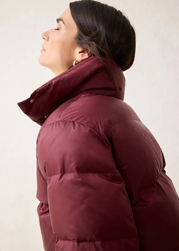 Donsjas met gerecyclede dons en gebreide mouwen, bonprix