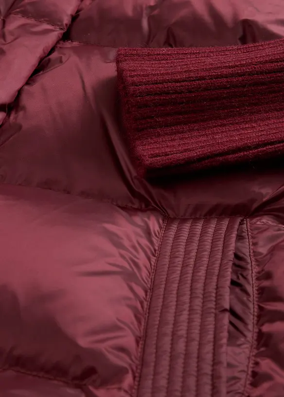 Donsjas met gerecyclede dons en gebreide mouwen, bonprix