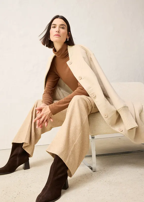 Colshirt met wol, bonprix