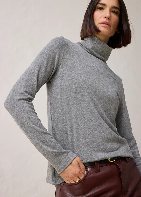 Colshirt met wol, bonprix